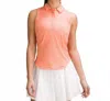 Lululemon Quick-drying Sleeveless Polo Shirt In Coral In Pink