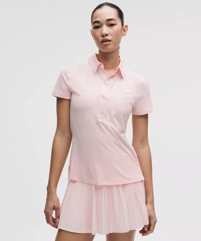 Lululemon Quick-dry Short-sleeve Polo Shirt In Pink