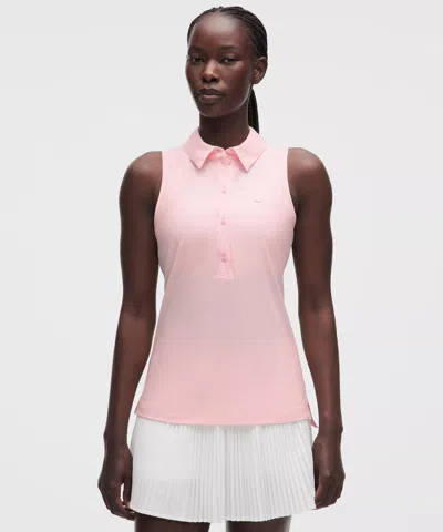 Lululemon Quick-dry Sleeveless Polo Shirt In Pink
