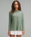 Lululemon Relaxed-fit Boatneck Long-sleeve Shirt In Green