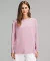 Lululemon Relaxed-fit Boatneck Long-sleeve Shirt In Pink