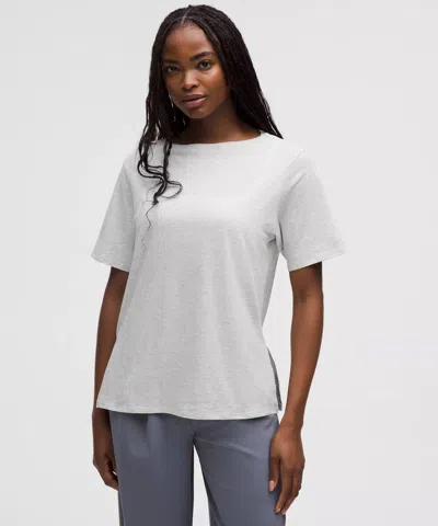 Lululemon Relaxed-fit Boatneck T-shirt In White