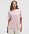 Lululemon Relaxed-fit Boatneck T-shirt In Pink