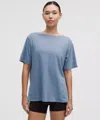 Lululemon Relaxed-fit Boatneck T-shirt In Blue