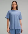 Lululemon Relaxed-fit Boatneck T-shirt In Blue