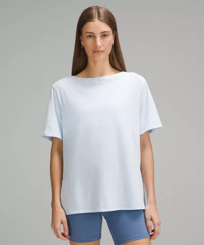 Lululemon Relaxed-fit Boatneck T-shirt In Blue