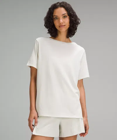 Lululemon Relaxed-fit Boatneck T-shirt In White