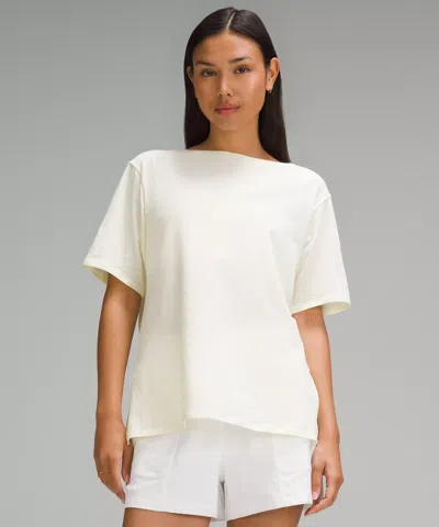 Lululemon Relaxed-fit Boatneck T-shirt In White