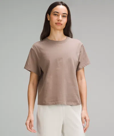 Lululemon Relaxed-fit Cotton Jersey T-shirt In Brown