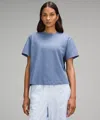 Lululemon Relaxed-fit Cotton Jersey T-shirt In Blue
