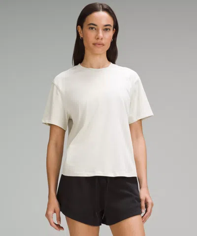 Lululemon Relaxed-fit Cotton Jersey T-shirt In White