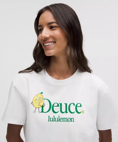 Lululemon Relaxed-fit Cotton Jersey T-shirt In White