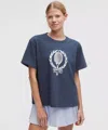 Lululemon Relaxed-fit Cotton T-shirt In Blue