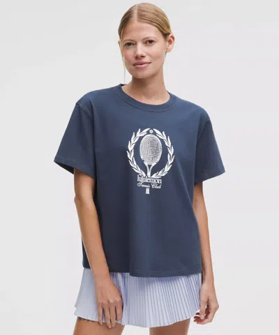 Lululemon Relaxed-fit Cotton T-shirt In Blue
