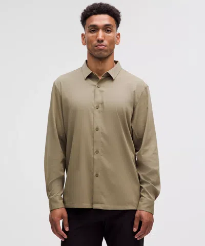 Lululemon Relaxed-fit Long-sleeve Button-up In Brown