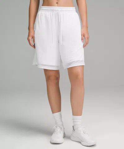 Lululemon Relaxed-fit Mesh Training Shorts 8" In White