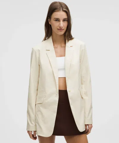 Lululemon Relaxed-fit Twill Blazer In White