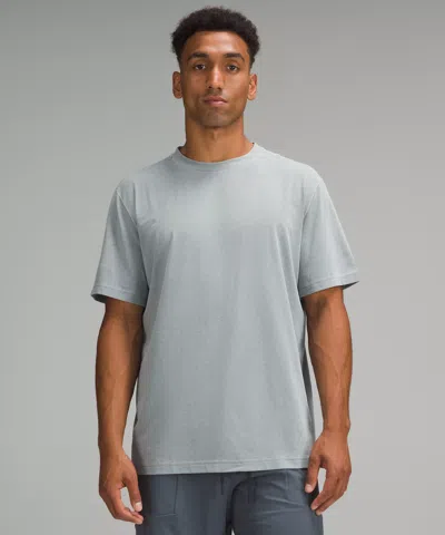 Lululemon Relaxed-fit Workout Short-sleeve Shirt Wash In Blue