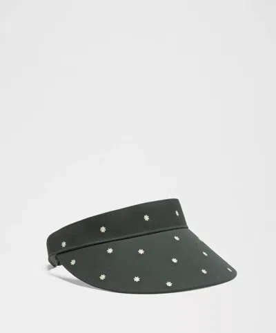 Lululemon Removable Sweatband Cotton Twill Visor In Black