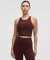 Lululemon Revealknit Floral Cropped Tank Top