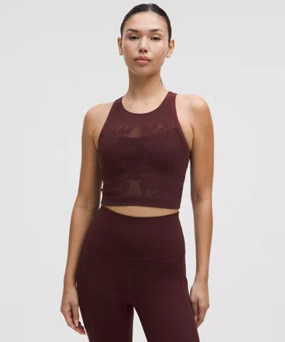 Lululemon Revealknit Floral Cropped Tank Top