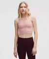 Lululemon Revealknit Floral Cropped Tank Top