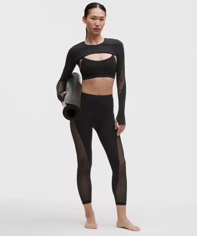 Lululemon Revealknit Interlace Mid-rise Tight In Black