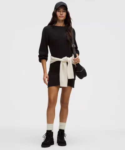 Lululemon Reversible Crossover Cotton-blend Dress In Black