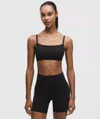 Lululemon Ribbed Cami-strap Bra In Black