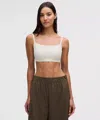 Lululemon Ribbed Cami-strap Bra In White