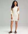Lululemon Ribbed Cotton Modal Cut-out Dress In White