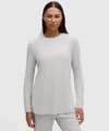 Lululemon Ribbed Drapey Softsteme Long-sleeve Tunic In White