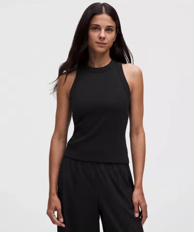 Lululemon Ribbed Heavyweight Cotton Racerback Tank Top In Black