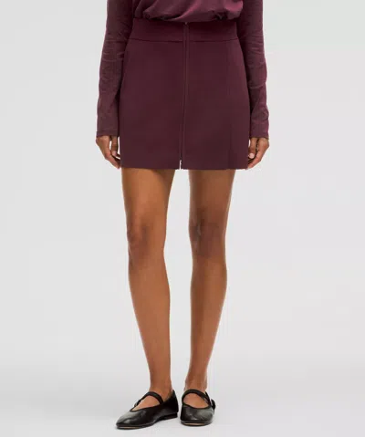 Lululemon Ribbed-knit Mini Skirt In Red