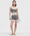 Lululemon Ribbed Nulu High-rise Short 3.5" In Gray