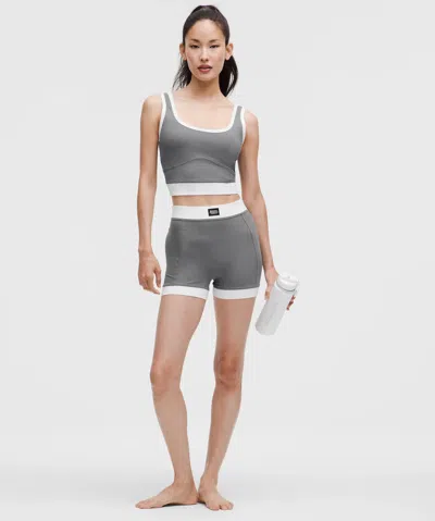 Lululemon Ribbed Nulu High-rise Short 3.5" In Gray
