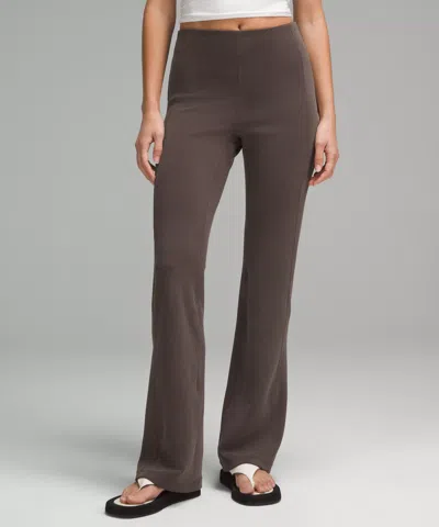 Lululemon Ribbed Softstreme Flared Pant Regular In Brown