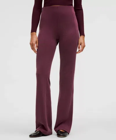 Lululemon Ribbed Softstreme Flared Pants Regular In Purple