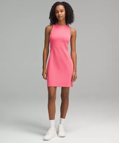 Lululemon Ribbed Softstreme Slim-fit Tank Dress In Pink