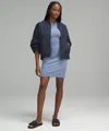 Lululemon Ribbed Softstreme Slim-fit Tank Dress In Blue