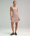 Lululemon Ribbed Softstreme Slim-fit Tank Dress In Neutral