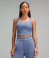 Lululemon Ribbed Softstreme Sweetheart Tank Top In Blue