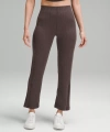 Lululemon Ribbed Softstreme Zip-leg High-rise Cropped Pant 25" In Brown