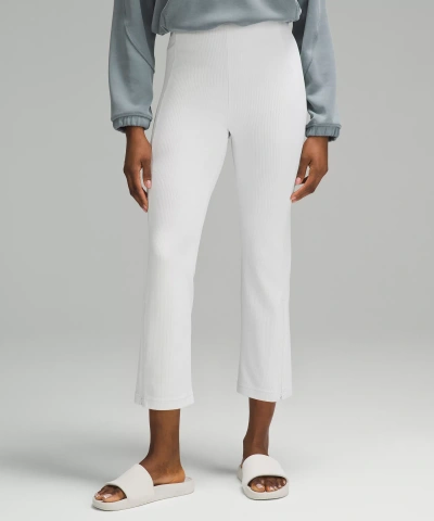 Lululemon Ribbed Softstreme Zip-leg High-rise Cropped Pants 25"