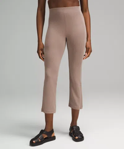 Lululemon Ribbed Softstreme Zip-leg High-rise Cropped Pants 25"