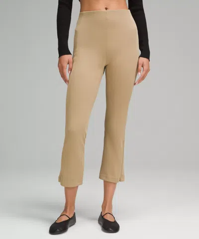 Lululemon Ribbed Softstreme Zip-leg High-rise Cropped Pants 25"