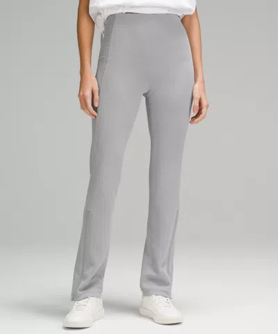 Lululemon Ribbed Softstreme Zip-leg High-rise Pant In Gray