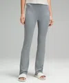 Lululemon Ribbed Softstreme Zip-leg High-rise Pant In Gray