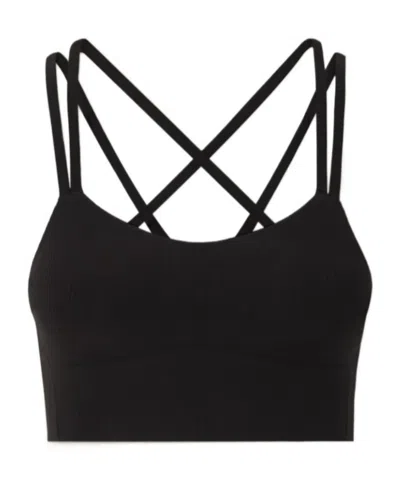 Lululemon Ribbed Stretch Sports Bra In Black