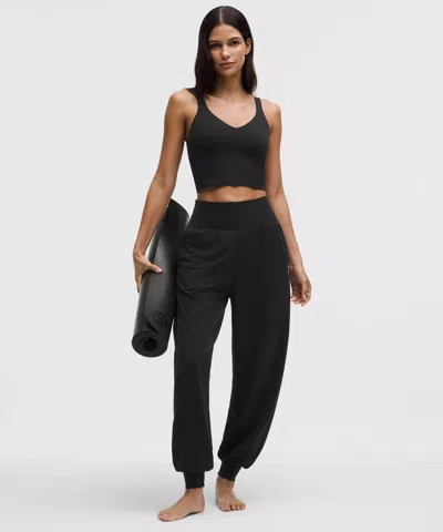 Lululemon Rulu Drapey Oversized High-rise Yoga Jogger In Black